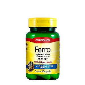 Ferro 100% IDR 60 Cáps - Maxinutri