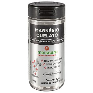 Magnésio Quelato 433mg c/ 120 cápsulas - Meissen