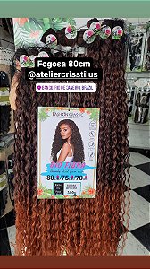 Cabelo Bio fibra Fashion classic Fogosa 80cm cor MT1B/350