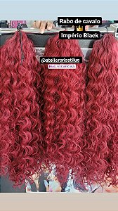 Rabo de cavalo orgânico Bundles bom cor Rose Red