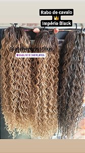 Rabo de cavalo orgânico fibra Michelle 65cm cor TT4/T30B/24B