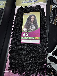 Cabelo cacheado ser mulher Ritmo cor 1 preto 340gr