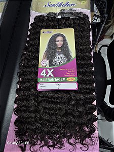 Cabelo cacheado ser mulher Ritmo cor 4 Castanho 340g