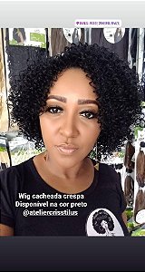 Wig crespa tropical preta