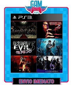Resident Evil 1, 2, 3, 4, 5 e 6 - Combo 6x1 -  Playstation 3 - Midia Digital
