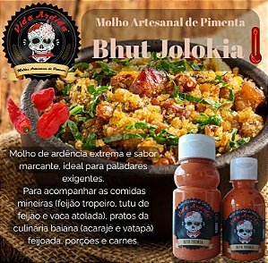 Molho artesanal de pimenta BHUT JOLOKIA