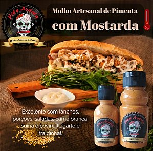 Molho artesanal de pimenta com MOSTARDA
