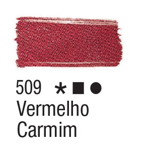 Tinta para tecido 37ml Acrilex 509 Vermelho Carmim