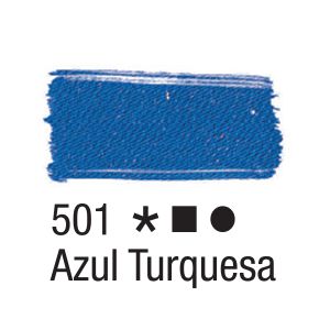 Tinta para tecido 37ml Acrilex 501 Azul Turquesa
