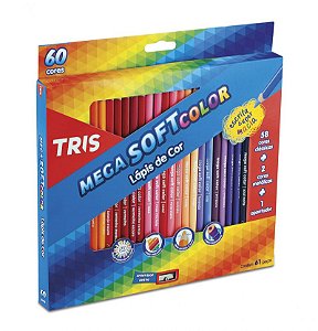 Lapis de cor Mega Soft Color Tris 60 cores