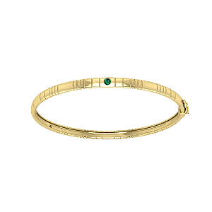 Bracelete Frisos Ouro 18k e Esmeralda