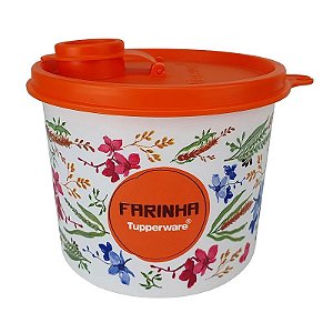 Tupperware Redondinha Farinha Floral 500ml