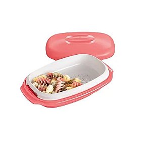 Tupperware Travessa com Escorredor Actualite 1,5L Coral