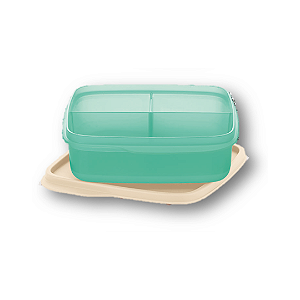 Tupperware Basic Line com Divisória 550ml Verde Mint