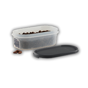 Tupperware Modular Oval 500ml Tampa Preta