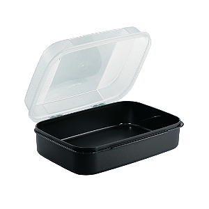 Tupperware Visual Box Retangular 2,3L Preta