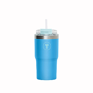 Tupperware Copo Térmico Big T com canudo 630ml Azul Grécia