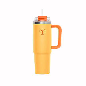 Tupperware Copo Térmico Big T com canudo 1,1L Damasco