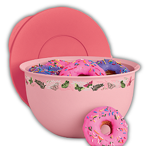 Tupperware Tigela Murano 4,3L Rosa Borboletas