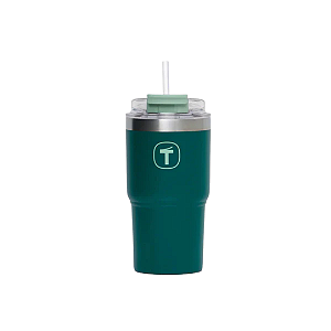 Tupperware Copo Térmico Big T com canudo 630ml Verde Mistério