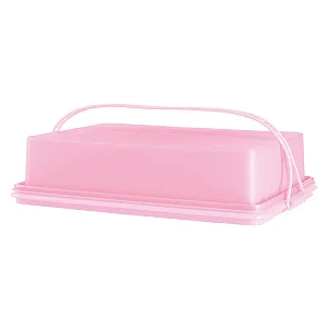 Tupperware Big Cake Retangular Rosa