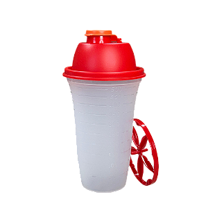Tupperware Quick Shake 500ml Tampa Vermelha Laranja