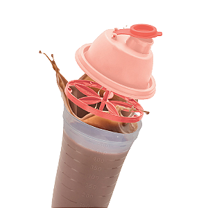 Tupperware Quick Shake 500ml Tampa Salmão