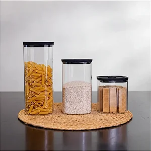 Meu Pote Kit de Modulares de Vidro GlassUP 3 Peças 800ml/1,3L/1,7L