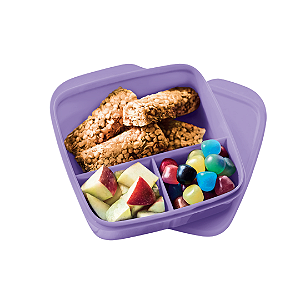 Tupperware Basic Line com Divisória 550ml Lilás Sorbet