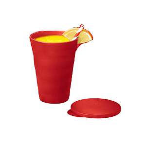 Tupperware Copo Murano com Tampa 500ml Vermelho