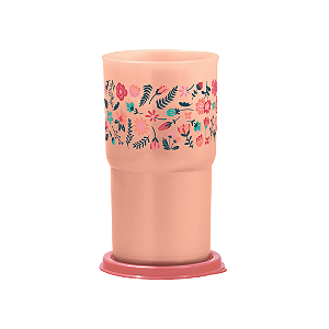 Tupperware Copo Colors Rosa Mini Flores 350ml