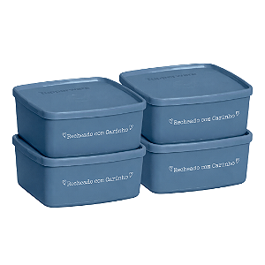 Tupperware Jeitosinho 400ml Recheado de Carinho - Kit com 4