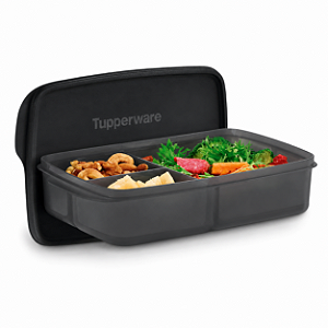 Tupperware Basic Line com Divisória 1L Preto Cosmos