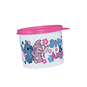 Tupperware Redondinha 500ml Stitch e Angel