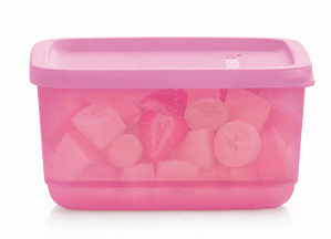 Tupperware Refri Line Quadrado 650ml Rosa Tutu