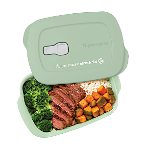 Tupperware Tigela Cristalwave 1L Retangular Verde - Uso Pessoal e Intransfrível