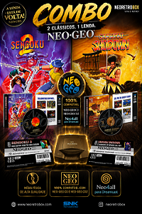 Combo SENGOKU 2 + SAMURAI SHADOWN NEOGEO CD / NEOGEO CDZ / Compativel com DREAMCAST Neo4all ULTIMA UNIDADE