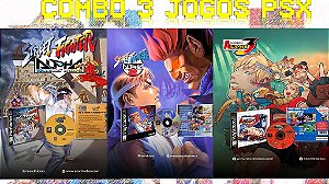Combo 3 PLAYSTATION ONE : COLETÂNIA STREET FIGHTER ALPHA 1 , 2 E 3 + FRETE GRATIS