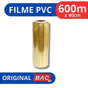 Rolo Bobina Filme Pvc Plástico 40cm X 600 Metros
