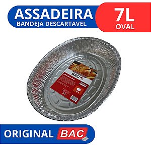 Assadeira Bandeja De Aluminio Oval 7500ml Descartavel