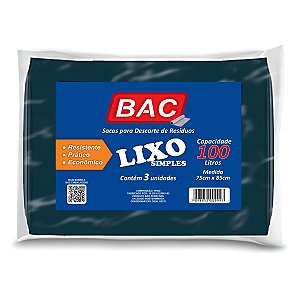 Sacos De Lixo 100 Litros Pacotes  c/ 3 unidades