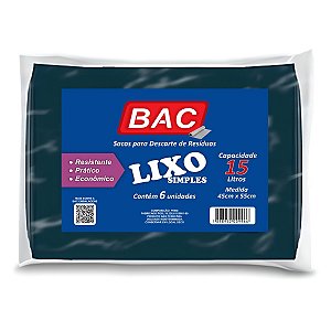 Sacos De Lixo 15 Litros pacotes c/ 6 unidades