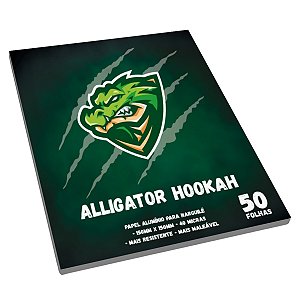 Papel Alumínio Para Narguile Alligator Hookah Com 50 Folhas