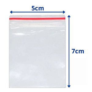 100 Sacos Saquinho Zip Lock Hermético 5x7 Abre E Fecha