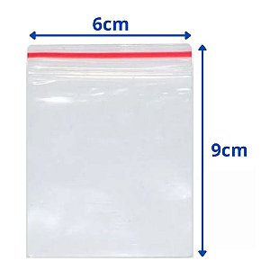 100 Sacos Saquinho Zip Lock Hermético 6x9 Abre E Fecha