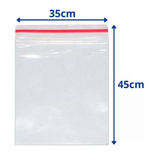 100 Sacos Saquinho Zip Lock Hermético 35x45 Abre E Fecha