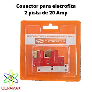 ELETROFITA - KIT LARANJA - TOMADA 2 PINOS