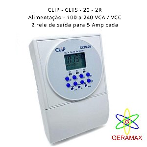 INTERRUPTOR HORARIO CLTS-20 2R 100-240VCA - CLIP