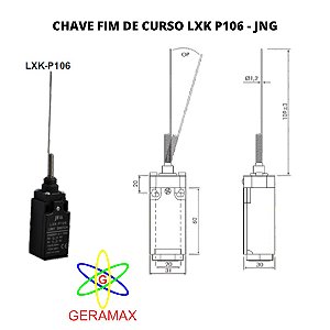 CHAVE FIM DE CURSO LXK P106 - JNG