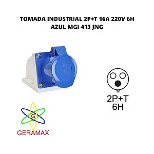 TOM INDUSTRIAL 2P+T 16A 220V 6H AZ MGI 413 JNG
